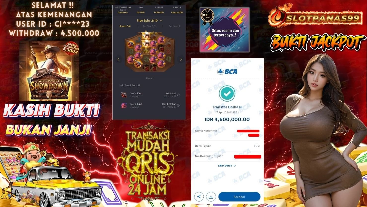 SLOTPANAS99 JACKPOT SLOT WILD BOUNTY SHOWDOWN